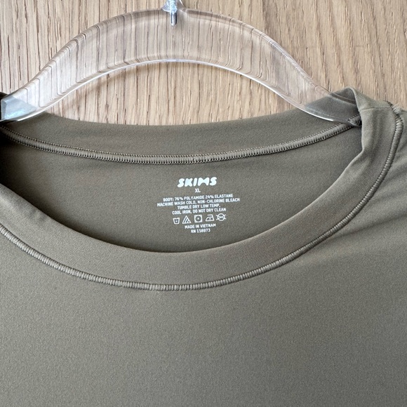 Skims Fits Everybody Long Sleeve Crew Neck Dress - Khaki - Picture 2 of 6